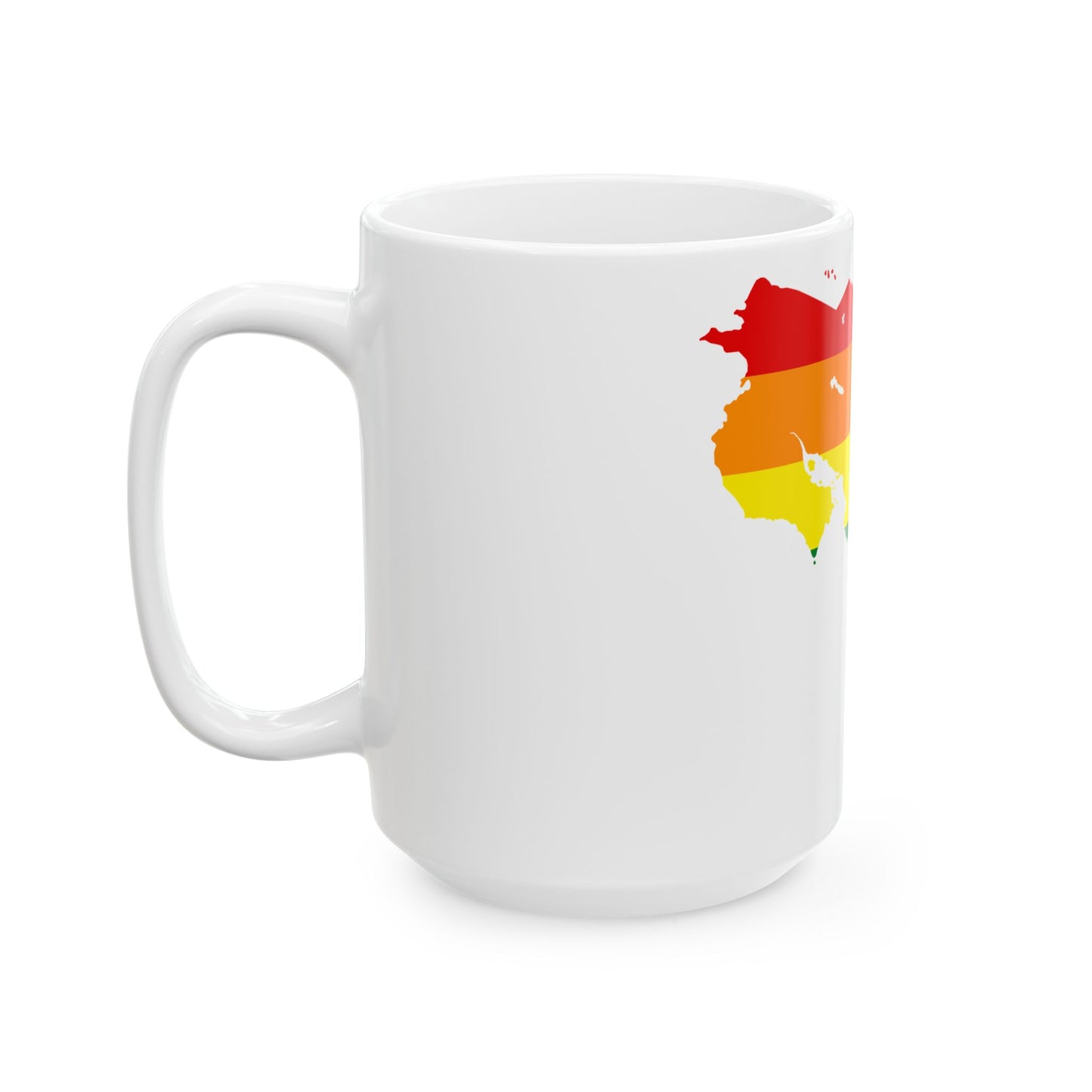 LGBT flag map of Costa Rica (Costa Rica) White Coffee Mug-Go Mug Yourself