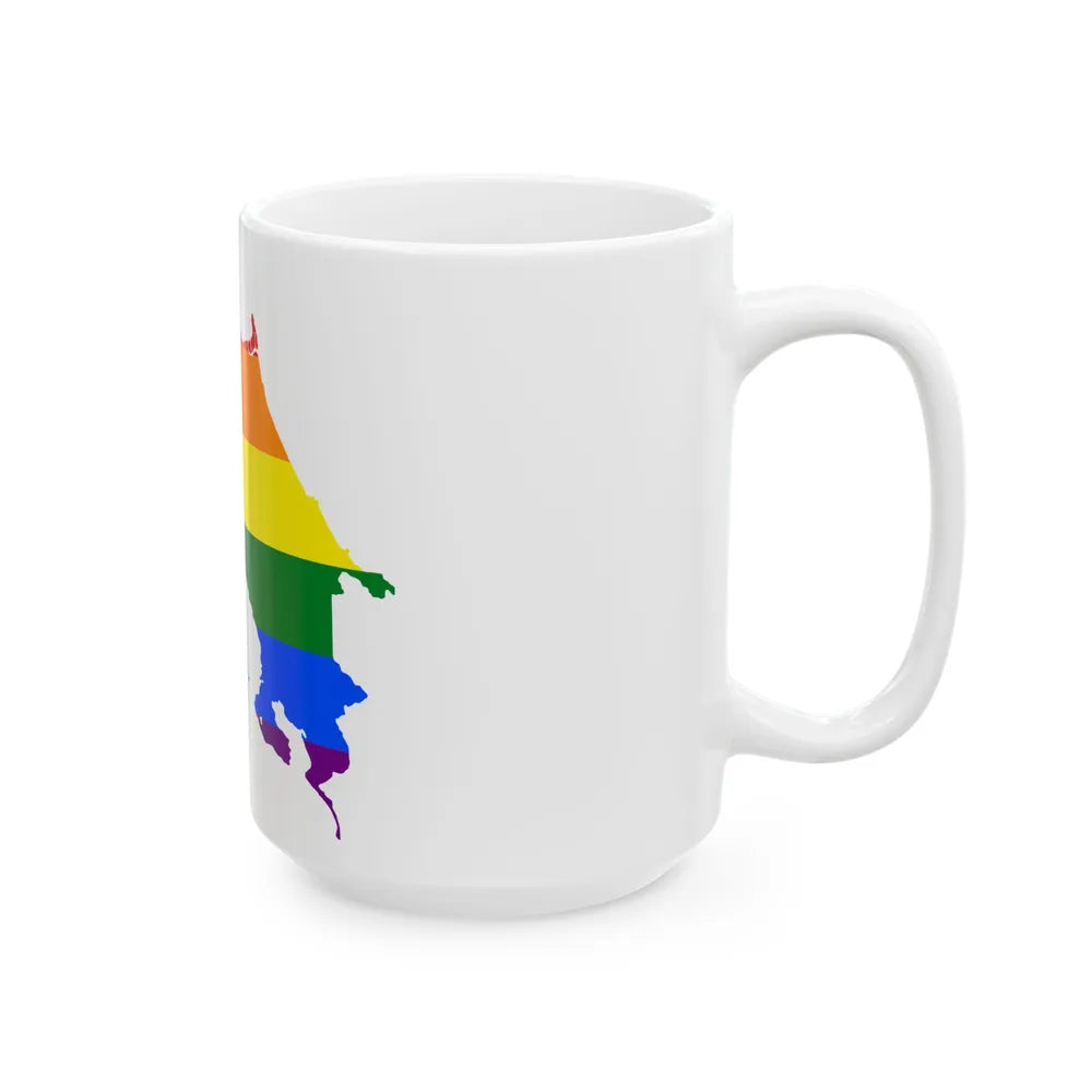 LGBT flag map of Costa Rica (Costa Rica) White Coffee Mug - Go Mug Yourself