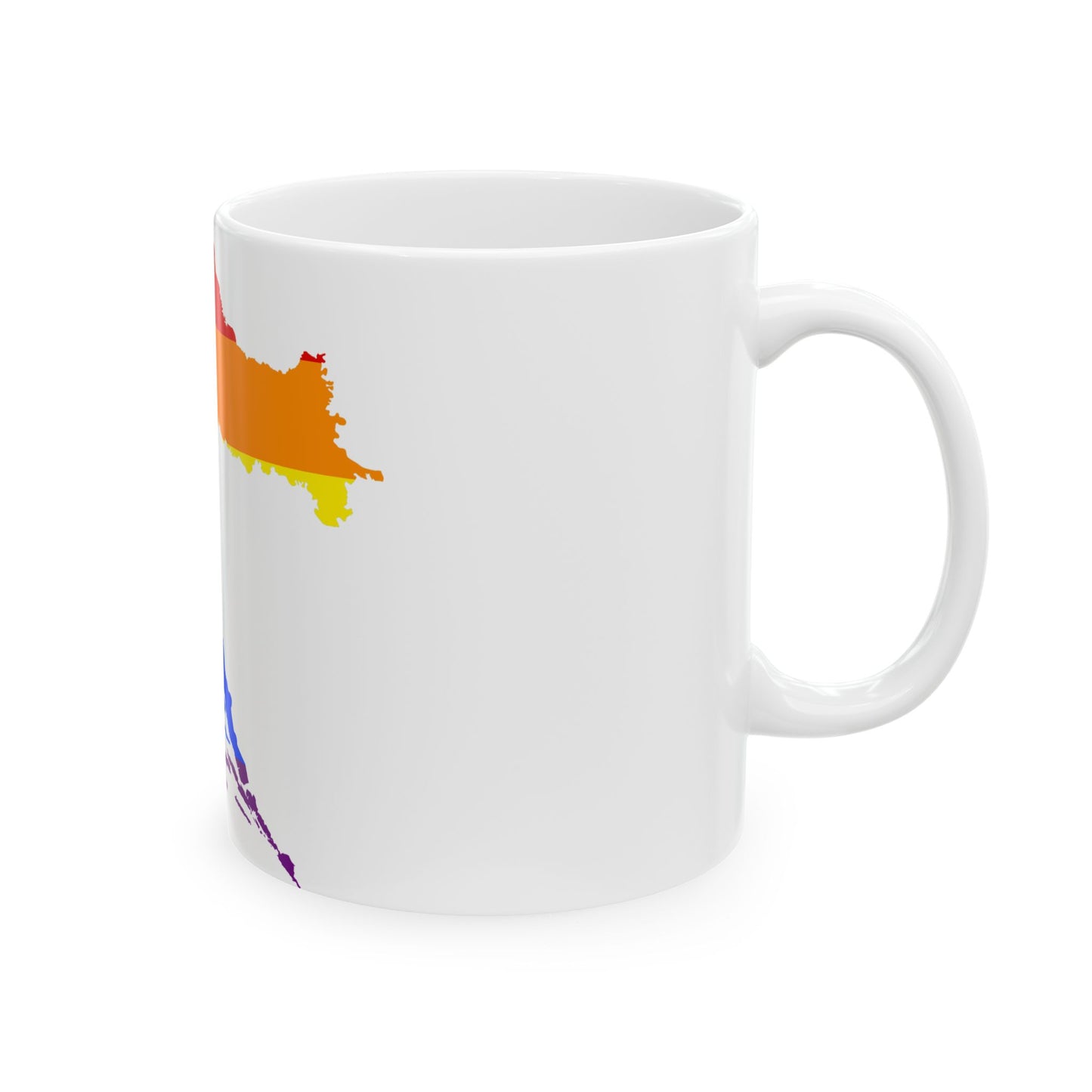 LGBT flag map of Croatia (Croatia) White Coffee Mug-Go Mug Yourself