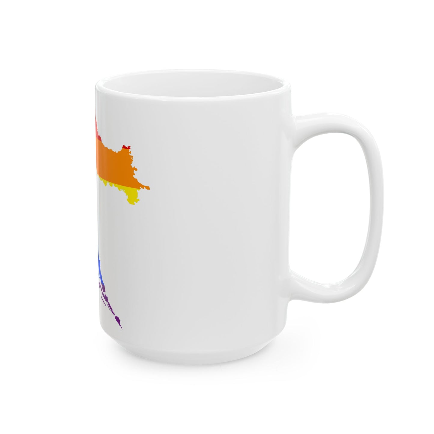 LGBT flag map of Croatia (Croatia) White Coffee Mug-Go Mug Yourself