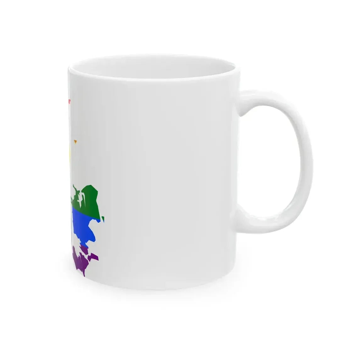 LGBT flag map of Denmark (Denmark) White Coffee Mug - Go Mug Yourself