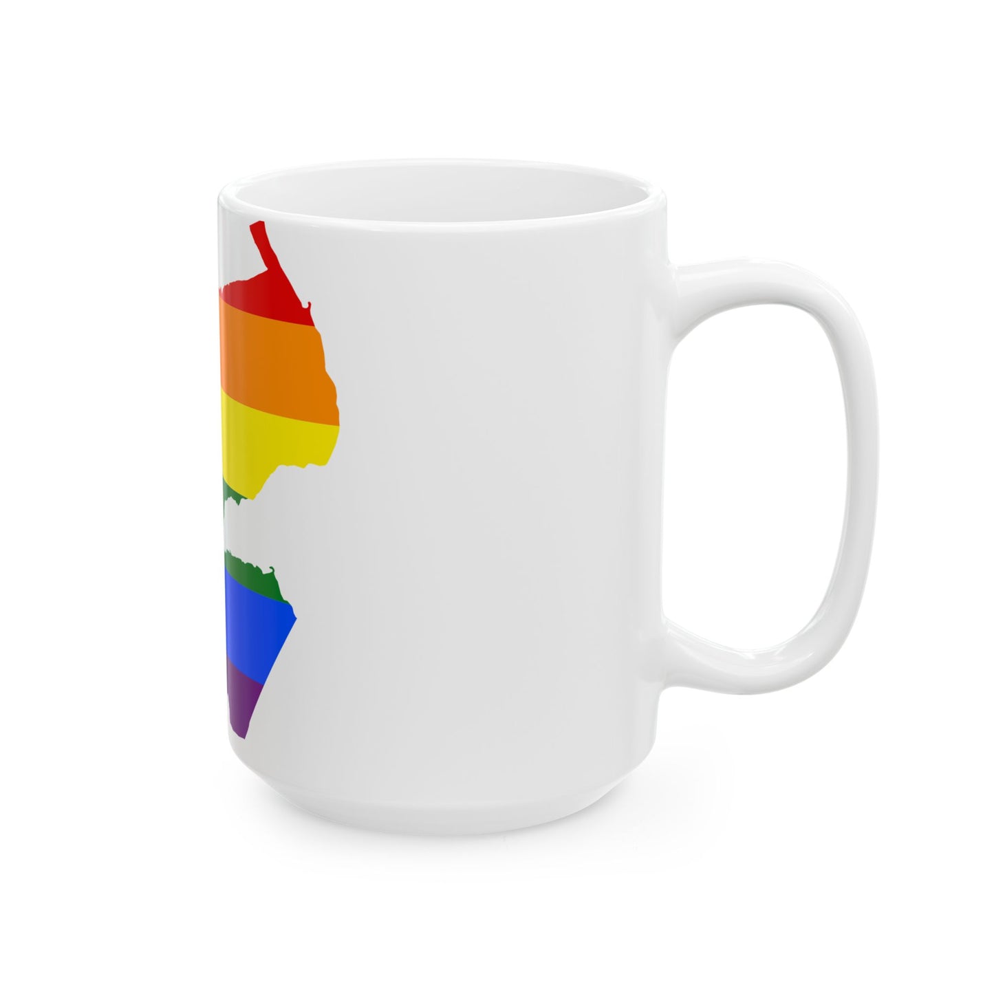 LGBT flag map of Djibouti (Djibouti) White Coffee Mug-Go Mug Yourself