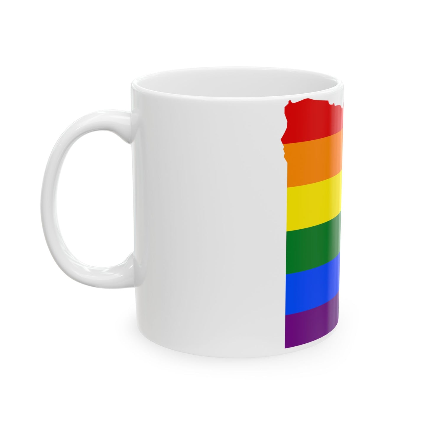LGBT flag map of Egypt (Egypt) White Coffee Mug-Go Mug Yourself