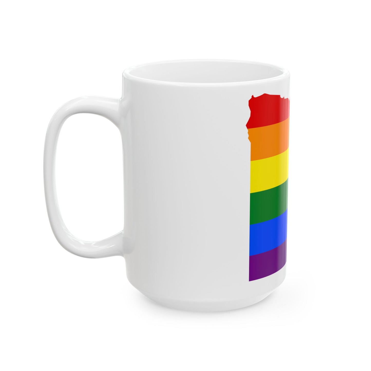 LGBT flag map of Egypt (Egypt) White Coffee Mug-Go Mug Yourself