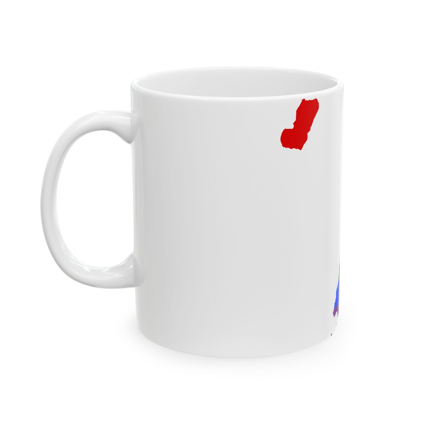 LGBT flag map of Equatorial Guinea (Equatorial Guinea) White Coffee Mug-Go Mug Yourself