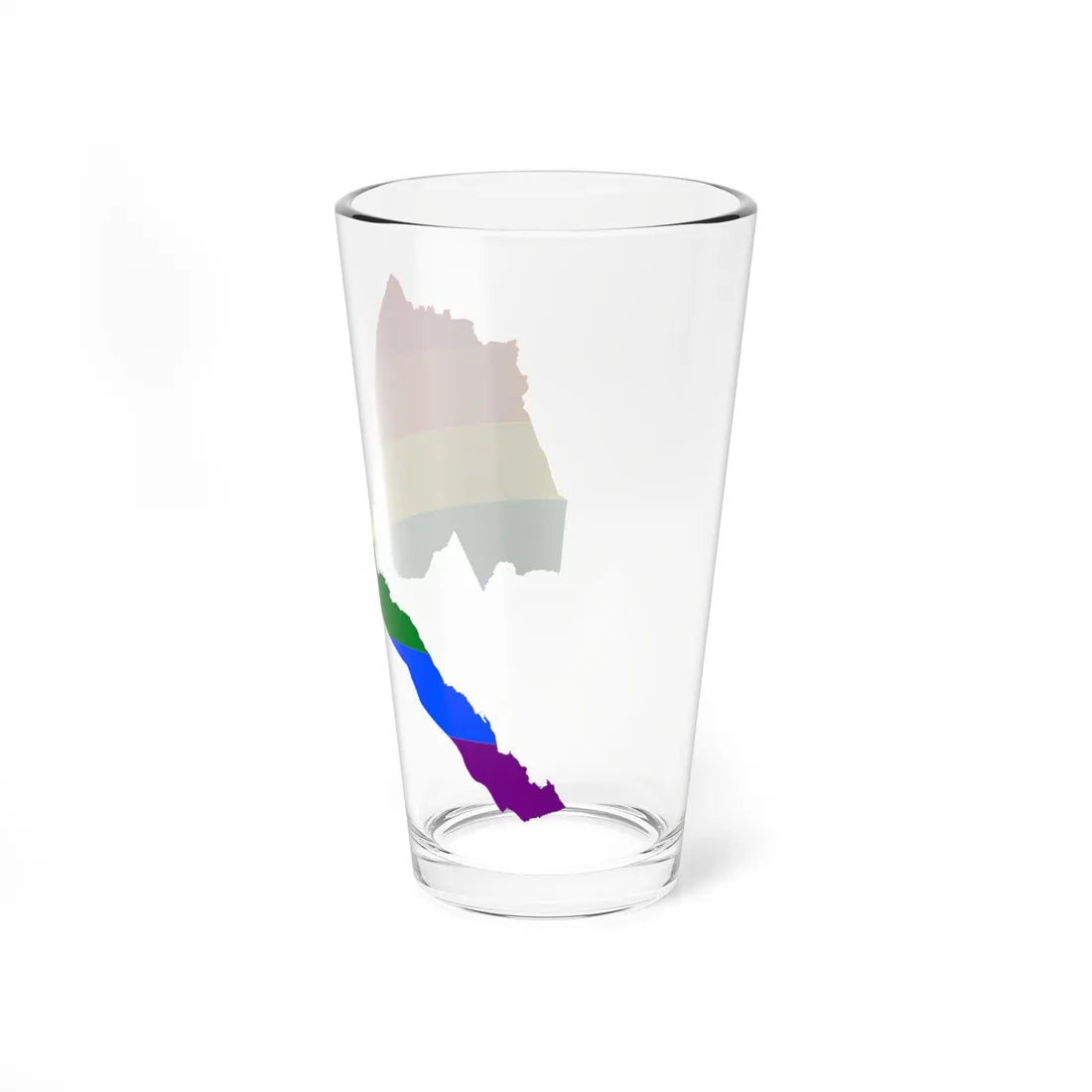 LGBT flag map of Eritrea (Eritrea) Pint Glass 16oz - Go Mug Yourself