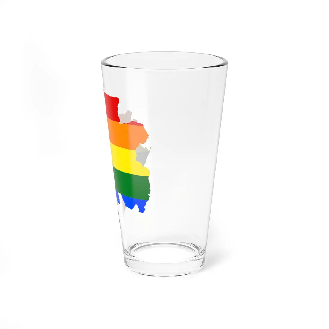 LGBT flag map of Gabon (Gabon) Pint Glass 16oz - Go Mug Yourself