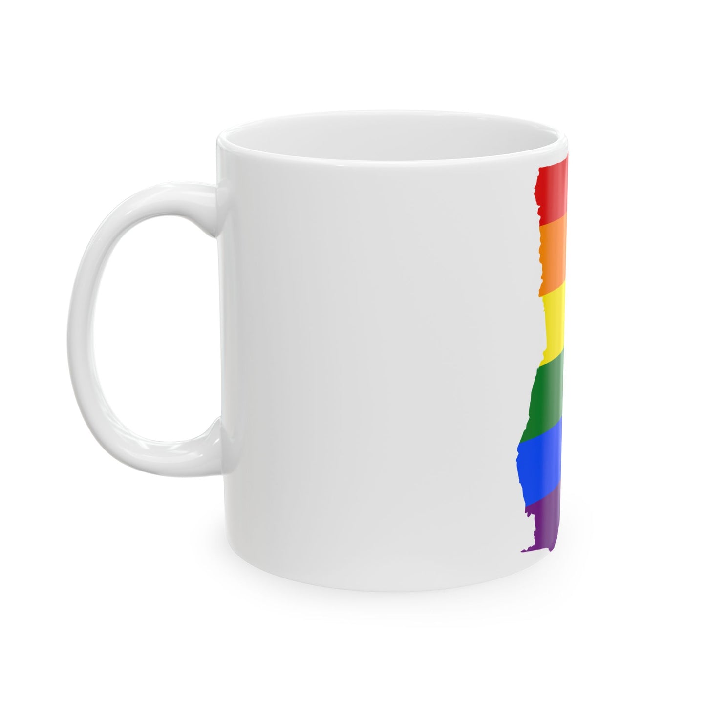 LGBT flag map of Ghana (Ghana) White Coffee Mug-Go Mug Yourself