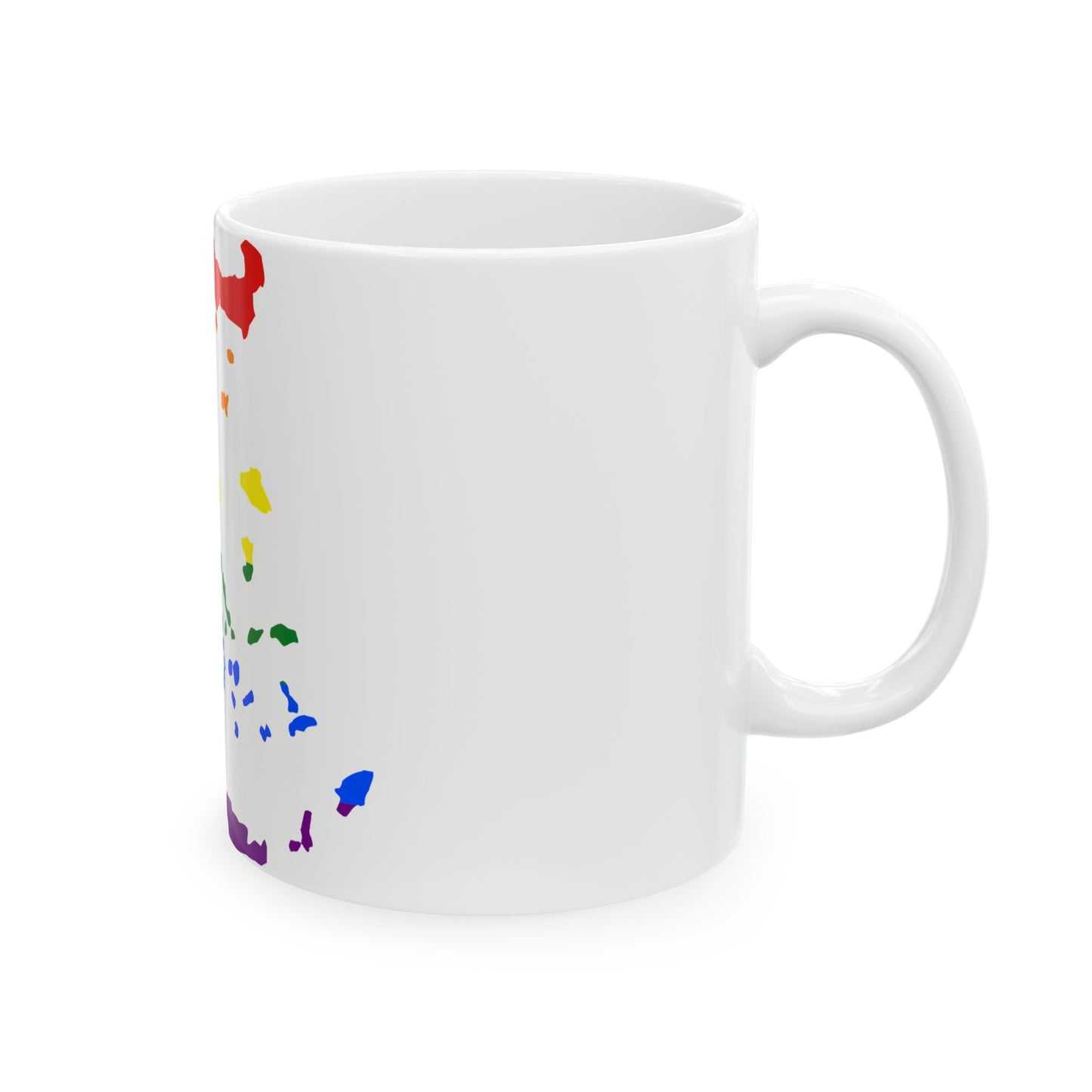 LGBT flag map of Greece (Greece) White Coffee Mug-Go Mug Yourself