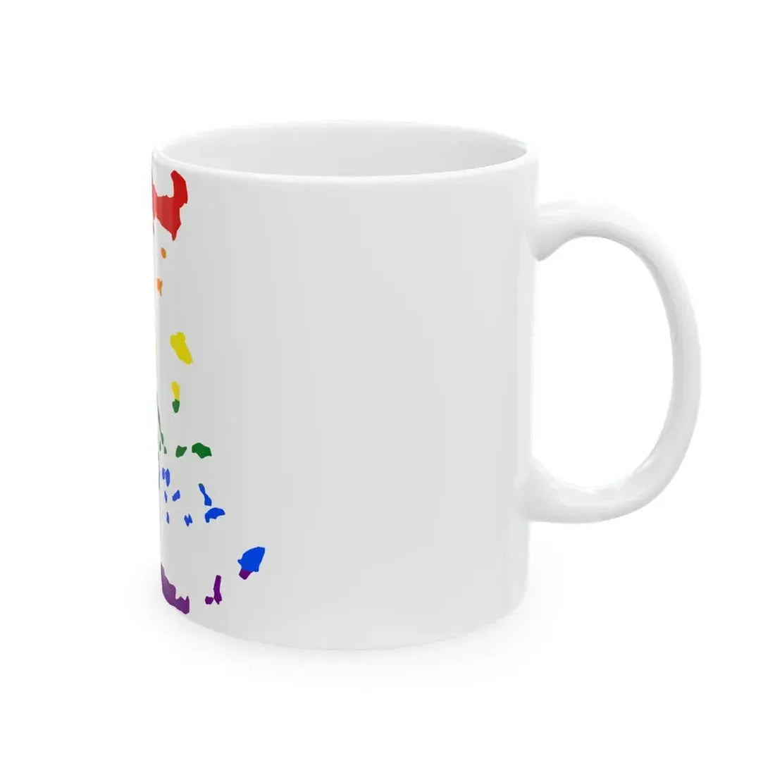 LGBT flag map of Greece (Greece) White Coffee Mug - Go Mug Yourself