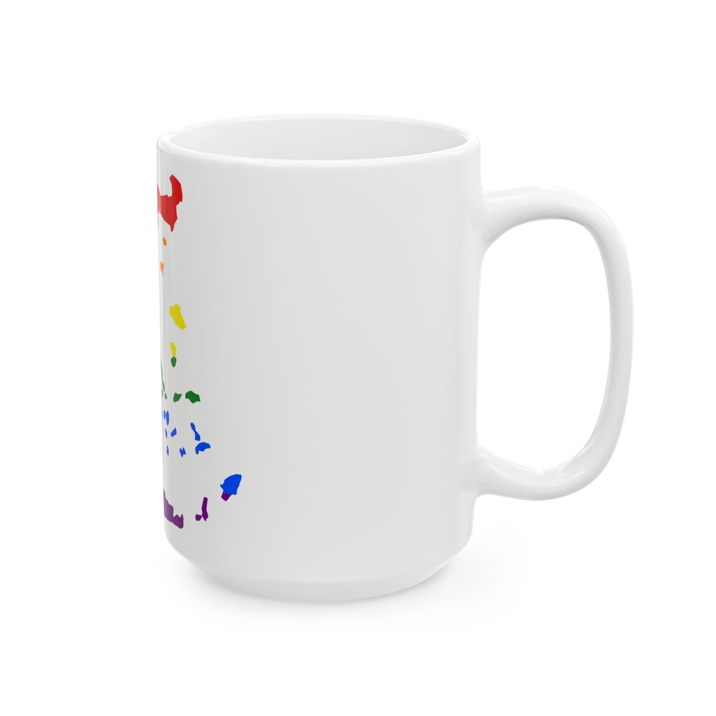 LGBT flag map of Greece (Greece) White Coffee Mug-Go Mug Yourself
