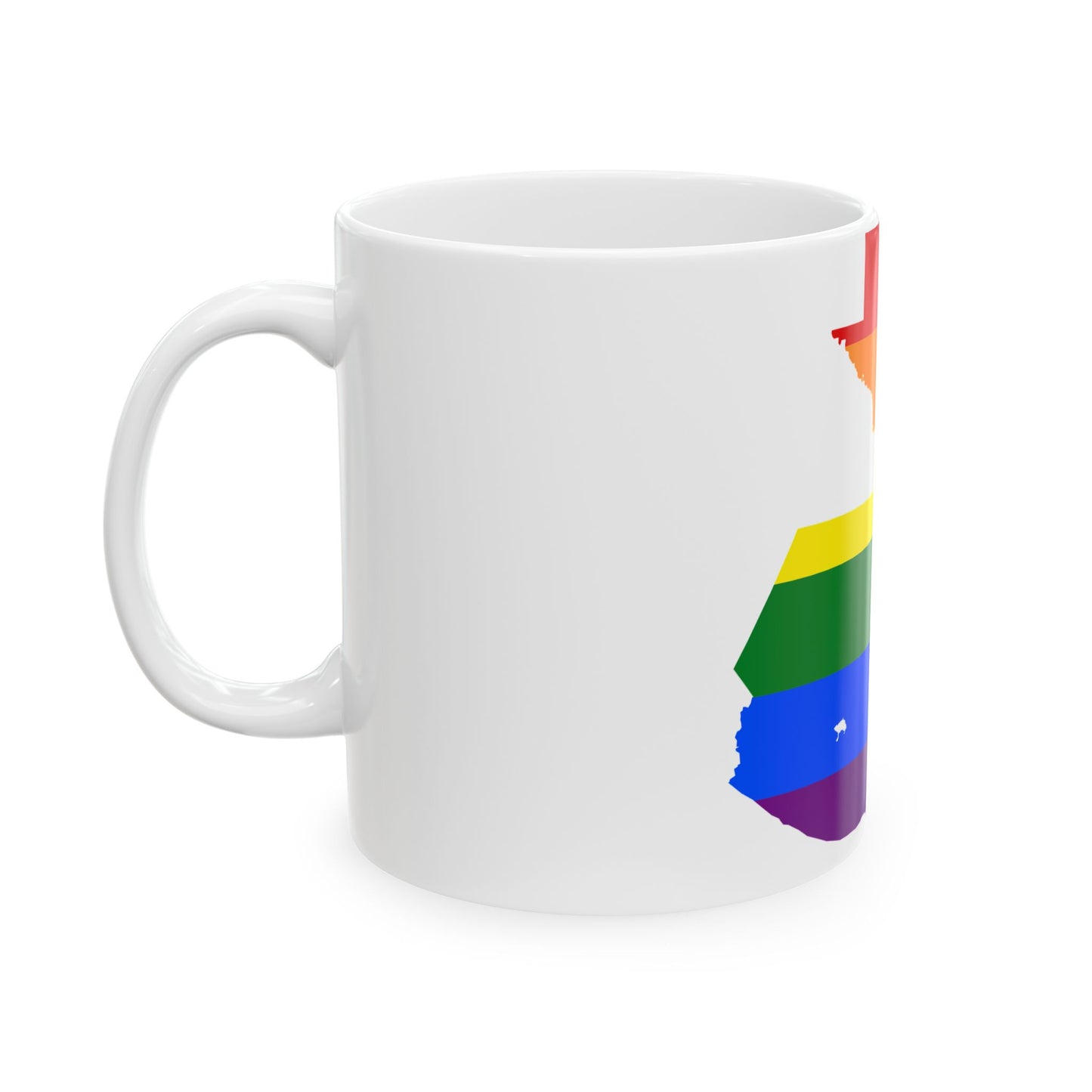 LGBT flag map of Guatemala (Guatemala) White Coffee Mug-Go Mug Yourself