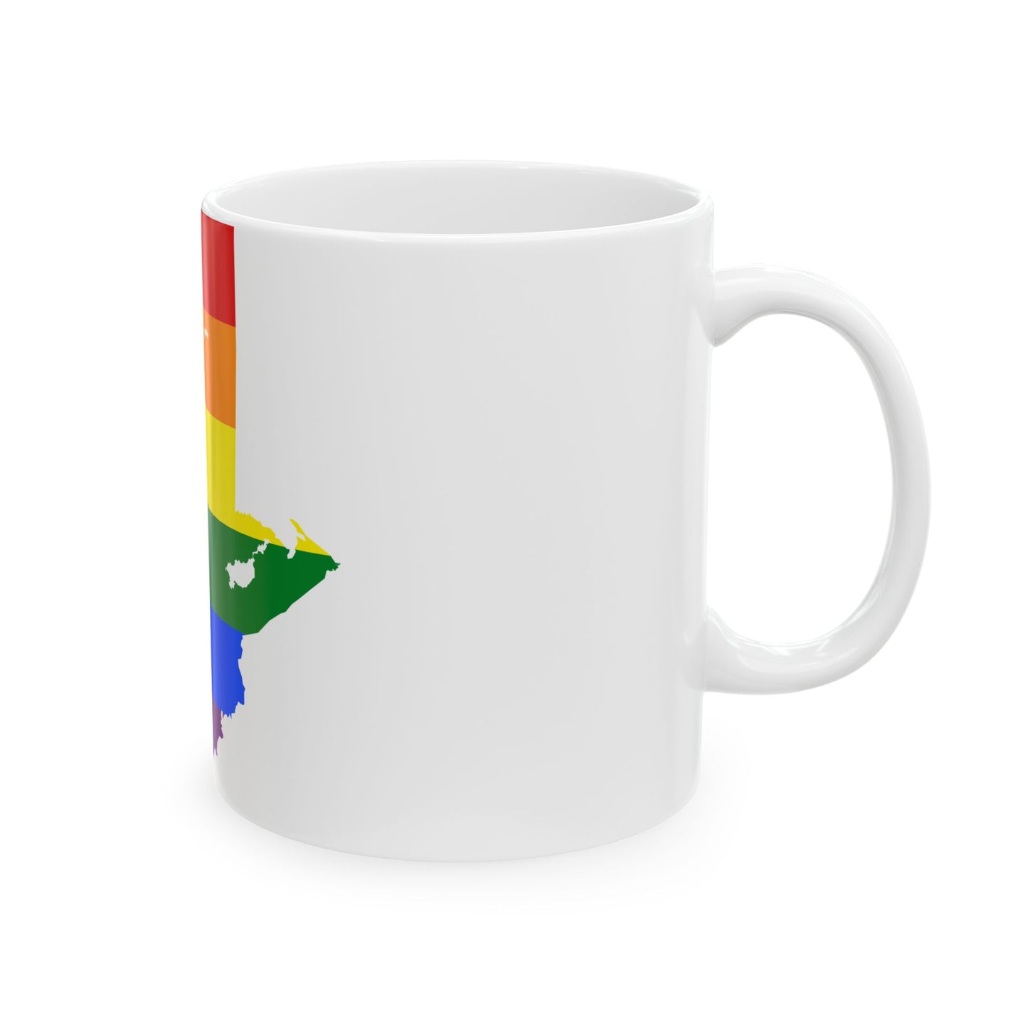 LGBT flag map of Guatemala (Guatemala) White Coffee Mug-Go Mug Yourself
