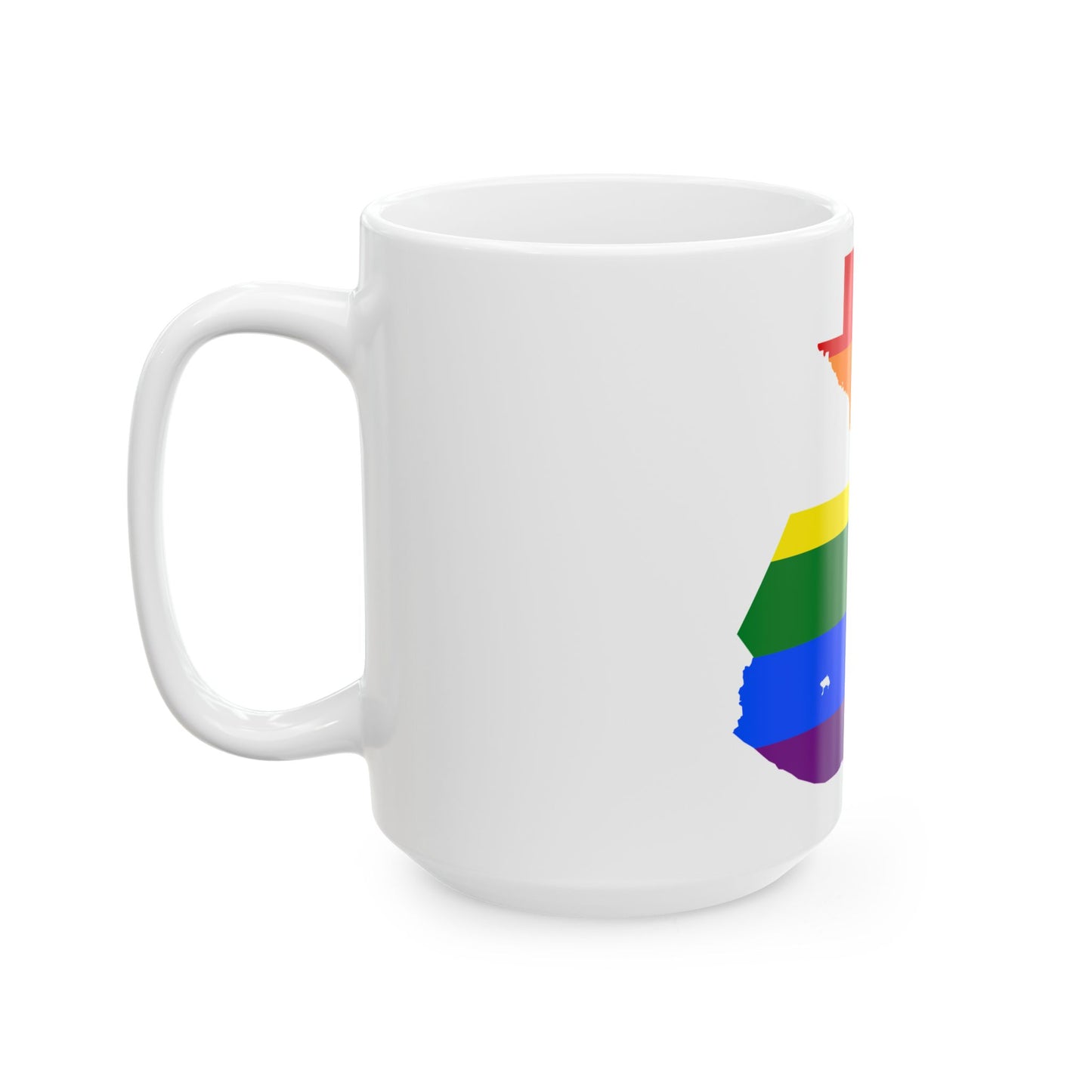 LGBT flag map of Guatemala (Guatemala) White Coffee Mug-Go Mug Yourself