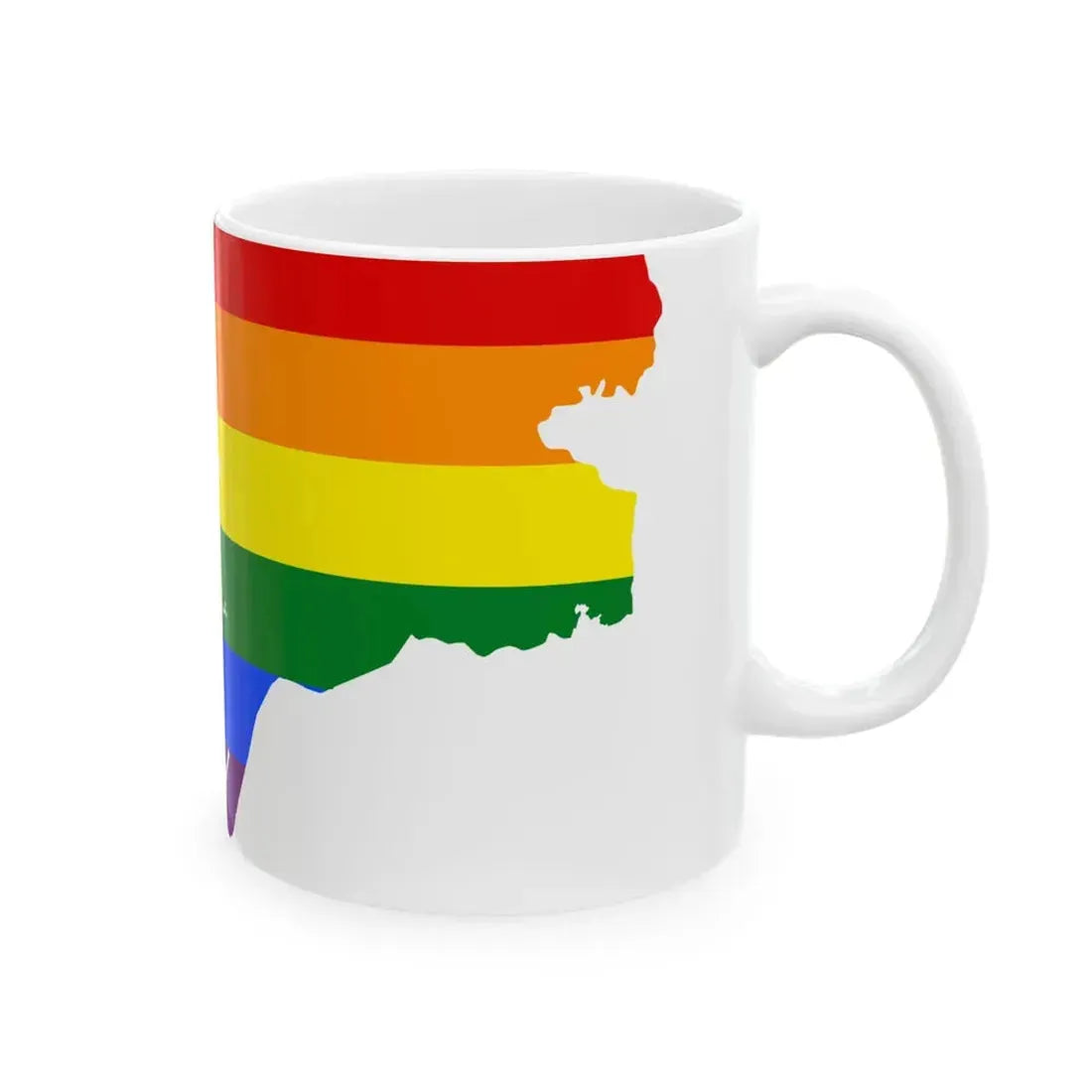 LGBT flag map of Guinea-Bissau (Guinea) White Coffee Mug - Go Mug Yourself