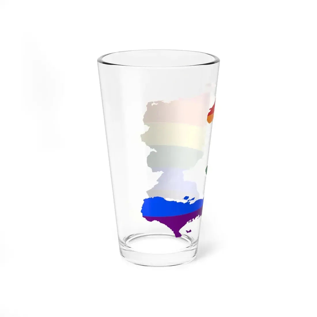 LGBT flag map of Haiti (Haiti) Pint Glass 16oz - Go Mug Yourself