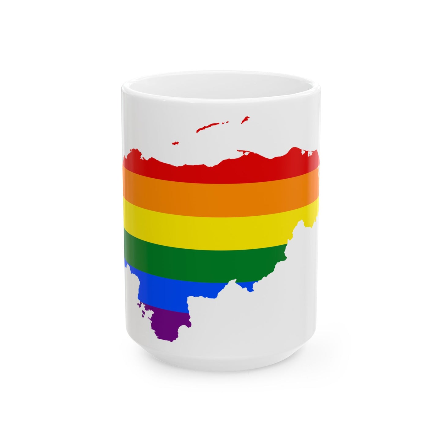 LGBT flag map of Honduras (Honduras) White Coffee Mug-15oz-Go Mug Yourself