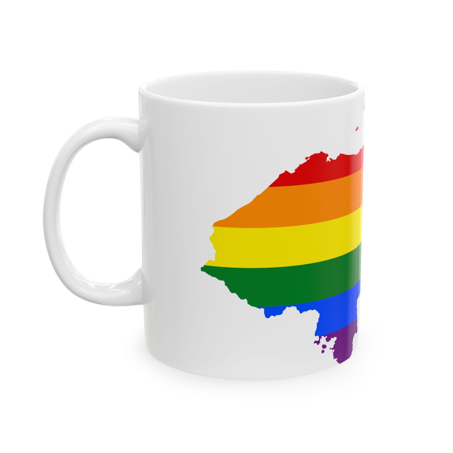 LGBT flag map of Honduras (Honduras) White Coffee Mug-Go Mug Yourself
