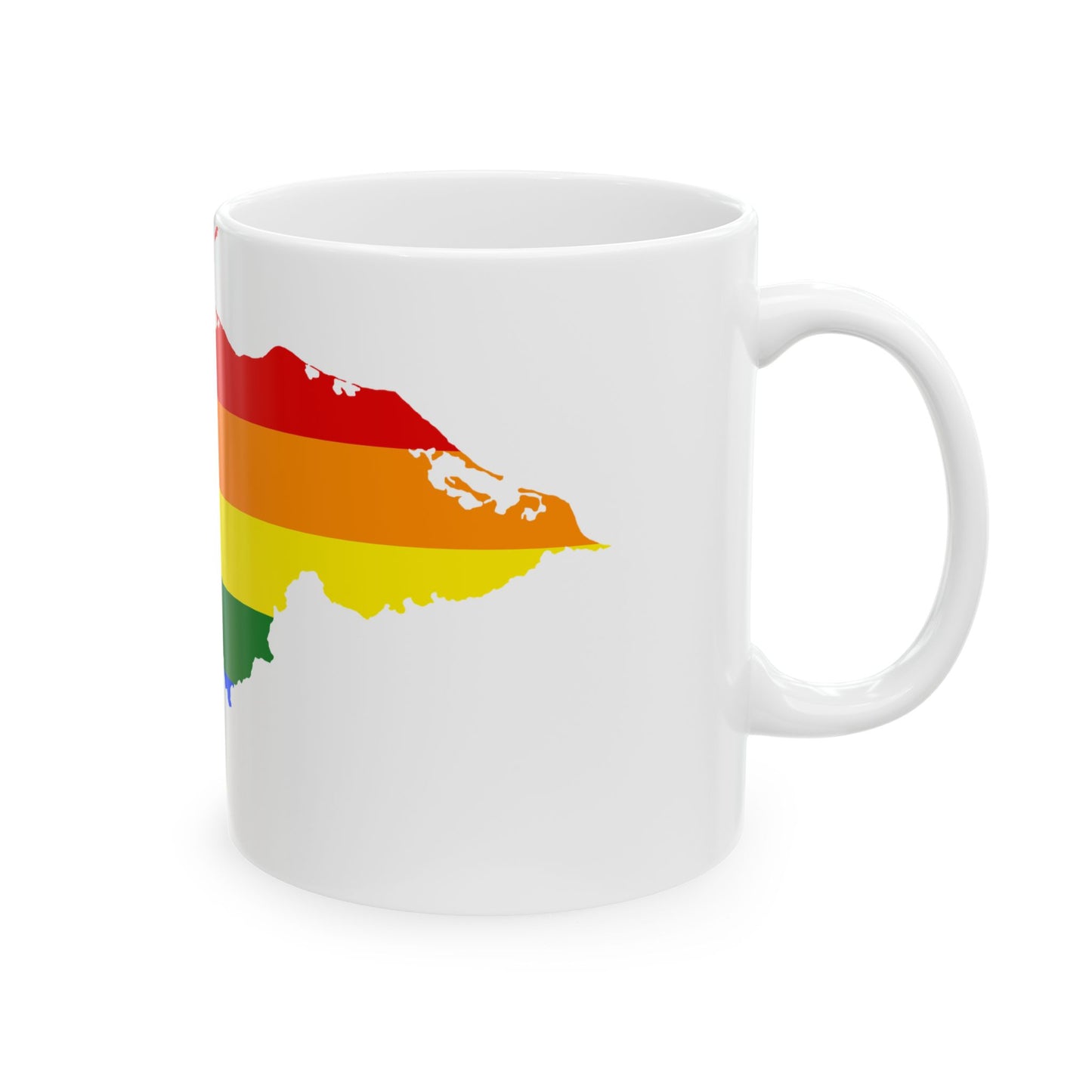 LGBT flag map of Honduras (Honduras) White Coffee Mug-Go Mug Yourself
