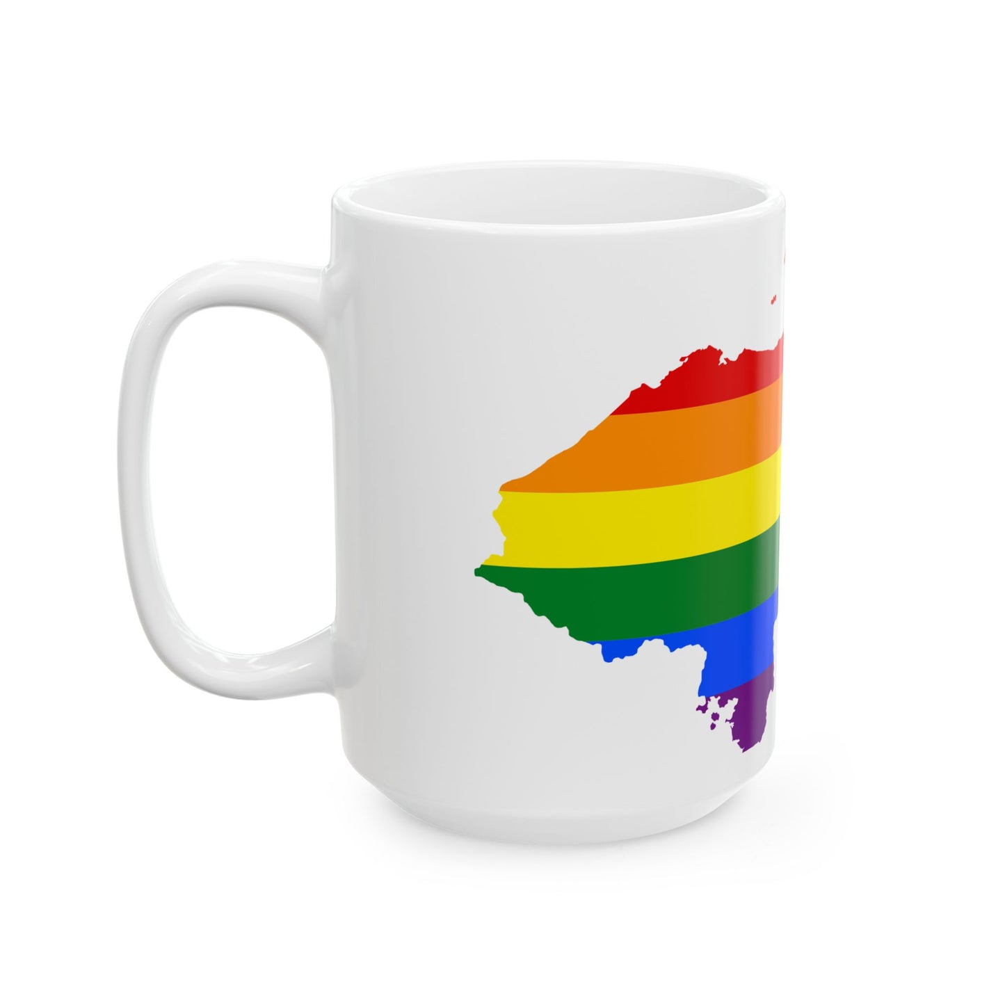 LGBT flag map of Honduras (Honduras) White Coffee Mug-Go Mug Yourself