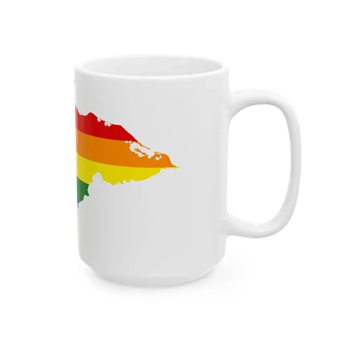 LGBT flag map of Honduras (Honduras) White Coffee Mug - Go Mug Yourself