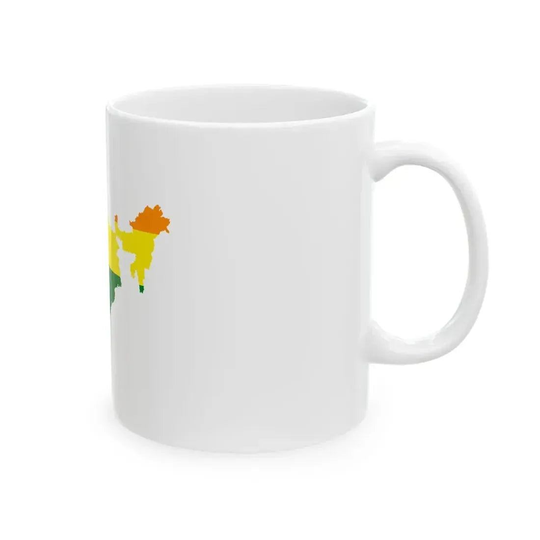 LGBT flag map of India (India) White Coffee Mug - Go Mug Yourself