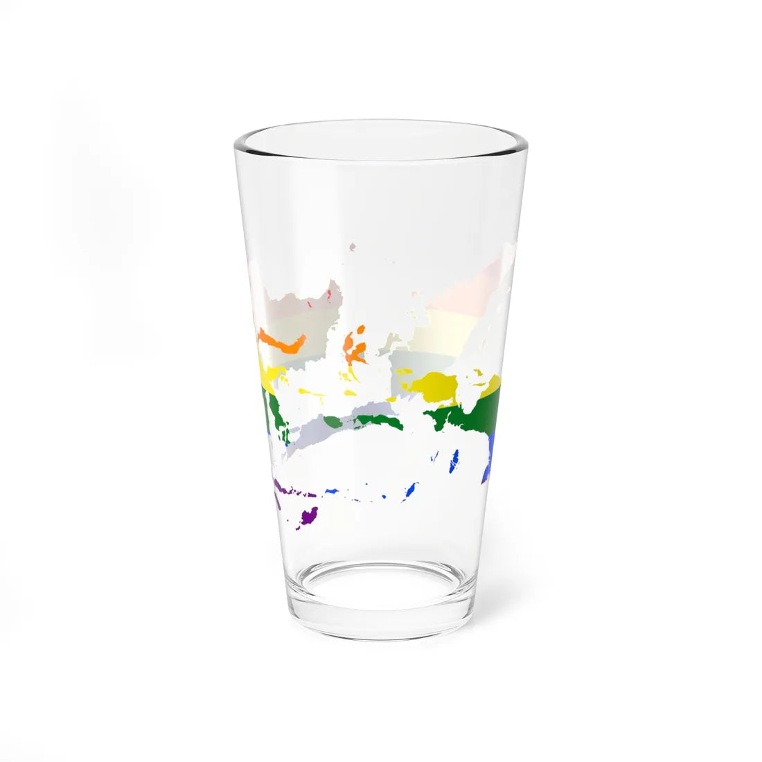 LGBT flag map of Indonesia (Indonesia) Pint Glass 16oz - Go Mug Yourself