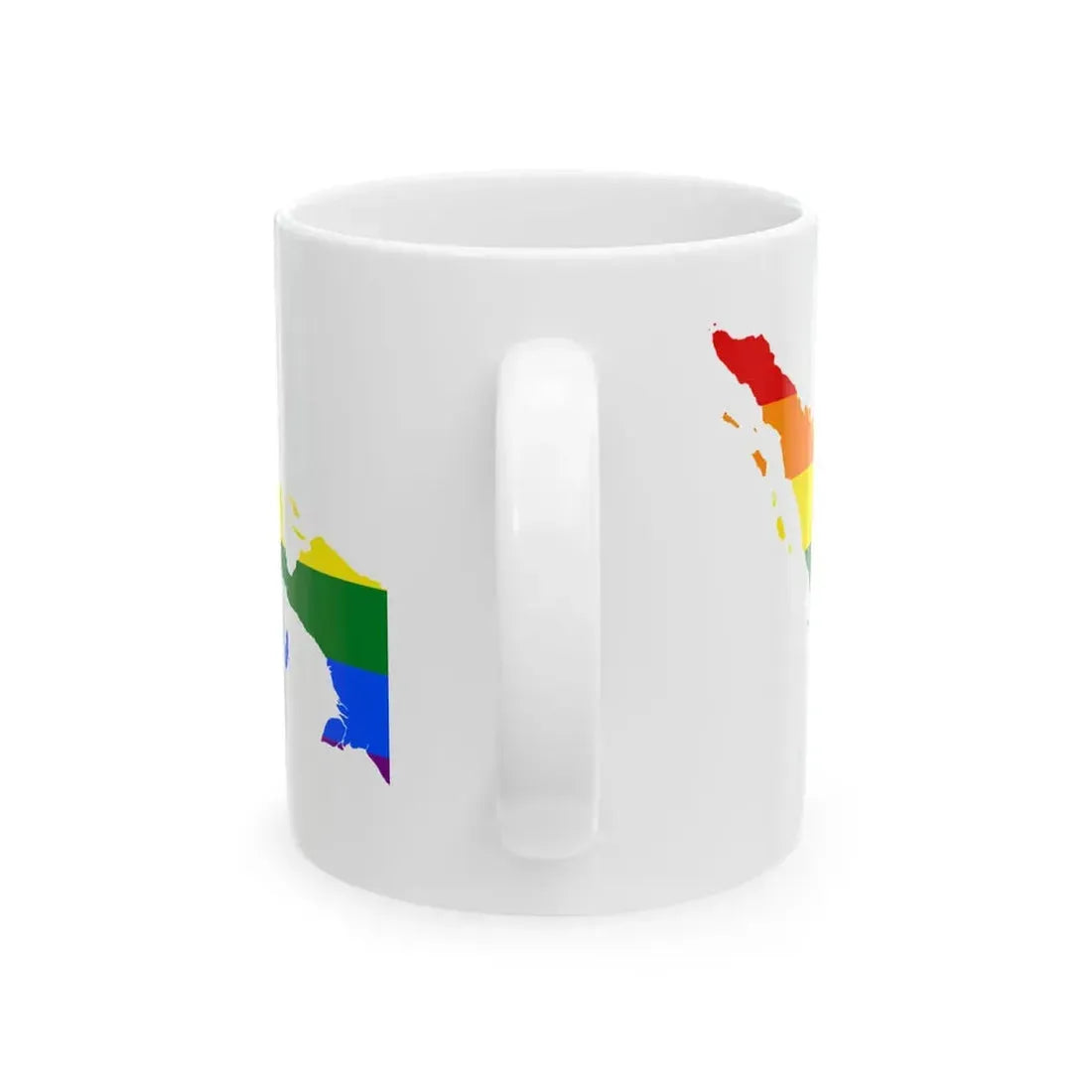 LGBT flag map of Indonesia (Indonesia) White Coffee Mug - Go Mug Yourself