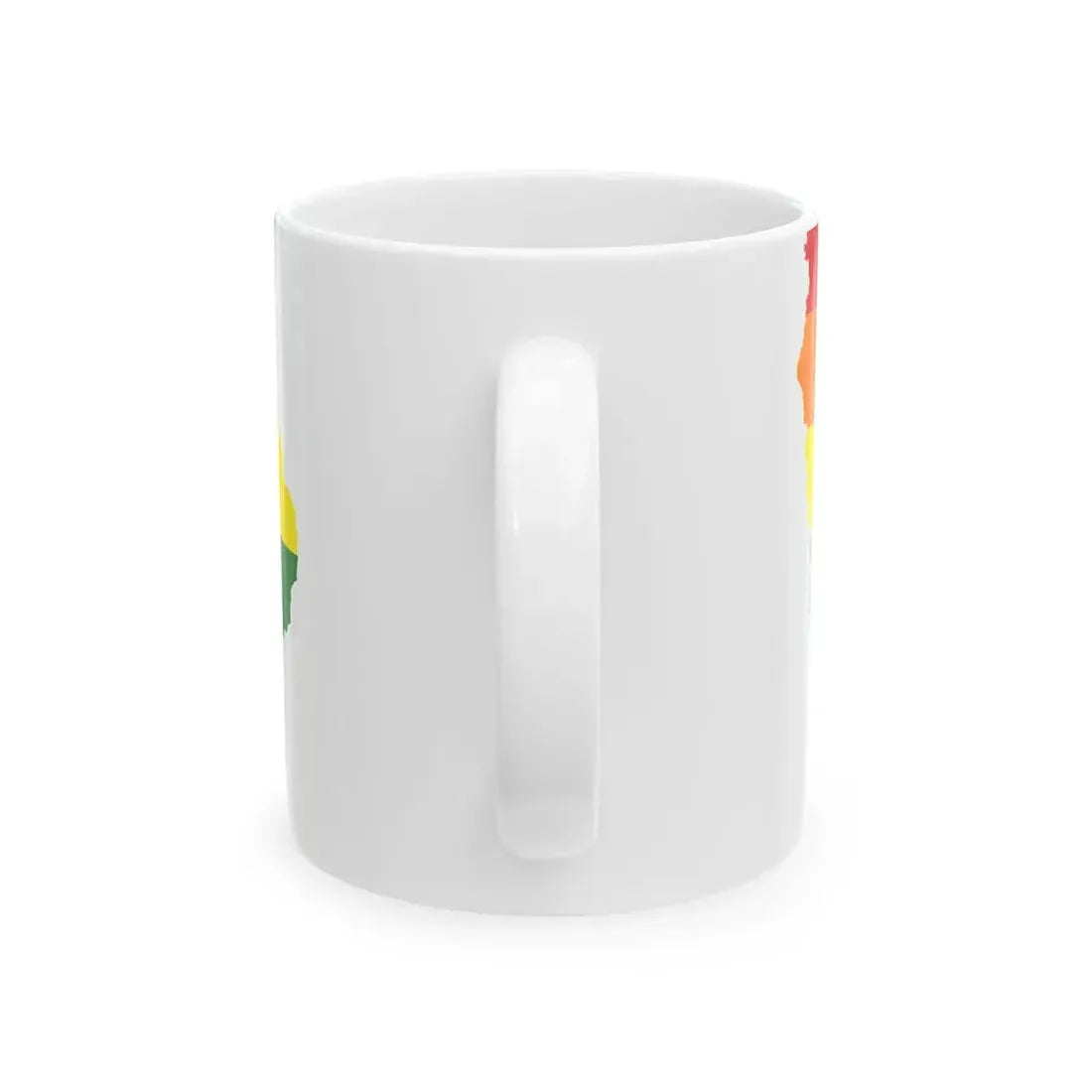 LGBT flag map of Iowa (United States) White Coffee Mug - Go Mug Yourself