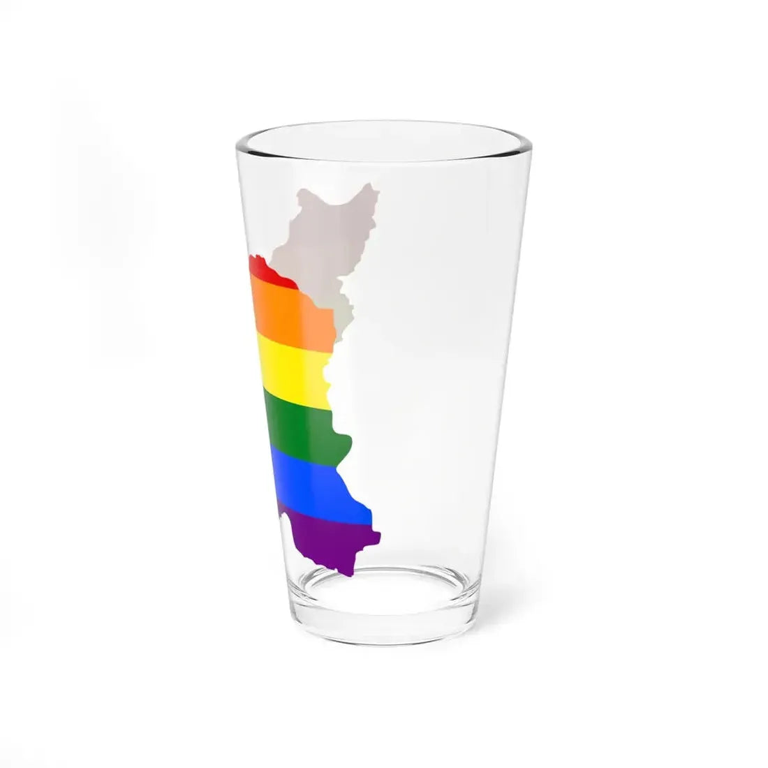 LGBT flag map of Iran (Iran) Pint Glass 16oz - Go Mug Yourself