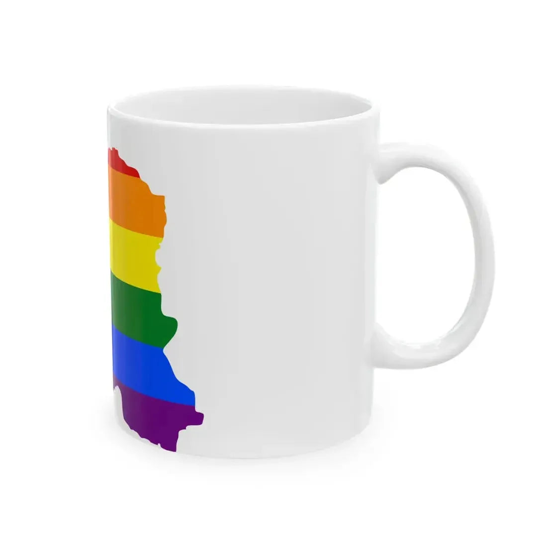 LGBT flag map of Iran (Iran) White Coffee Mug - Go Mug Yourself