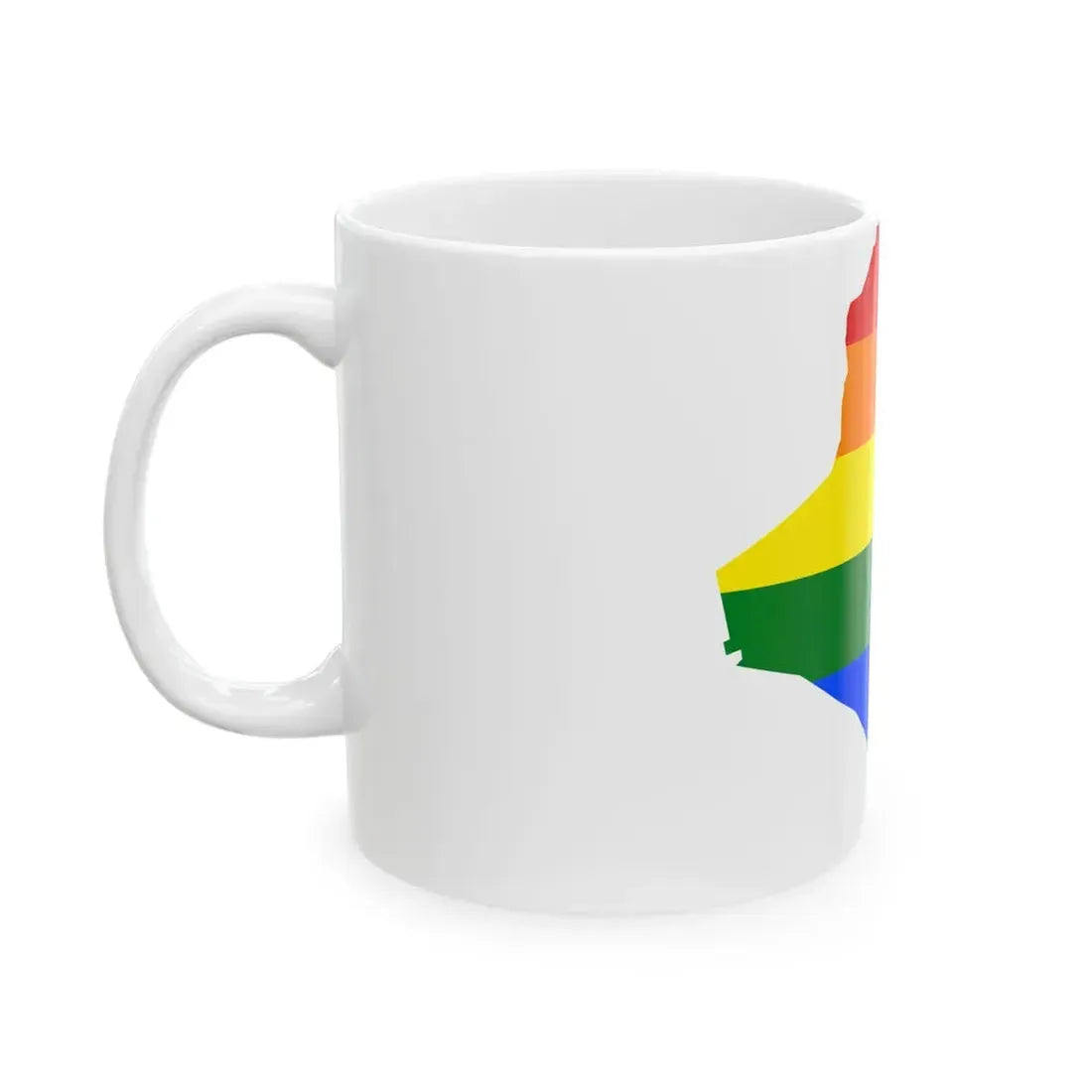 LGBT flag map of Iraq (Iraq) White Coffee Mug - Go Mug Yourself