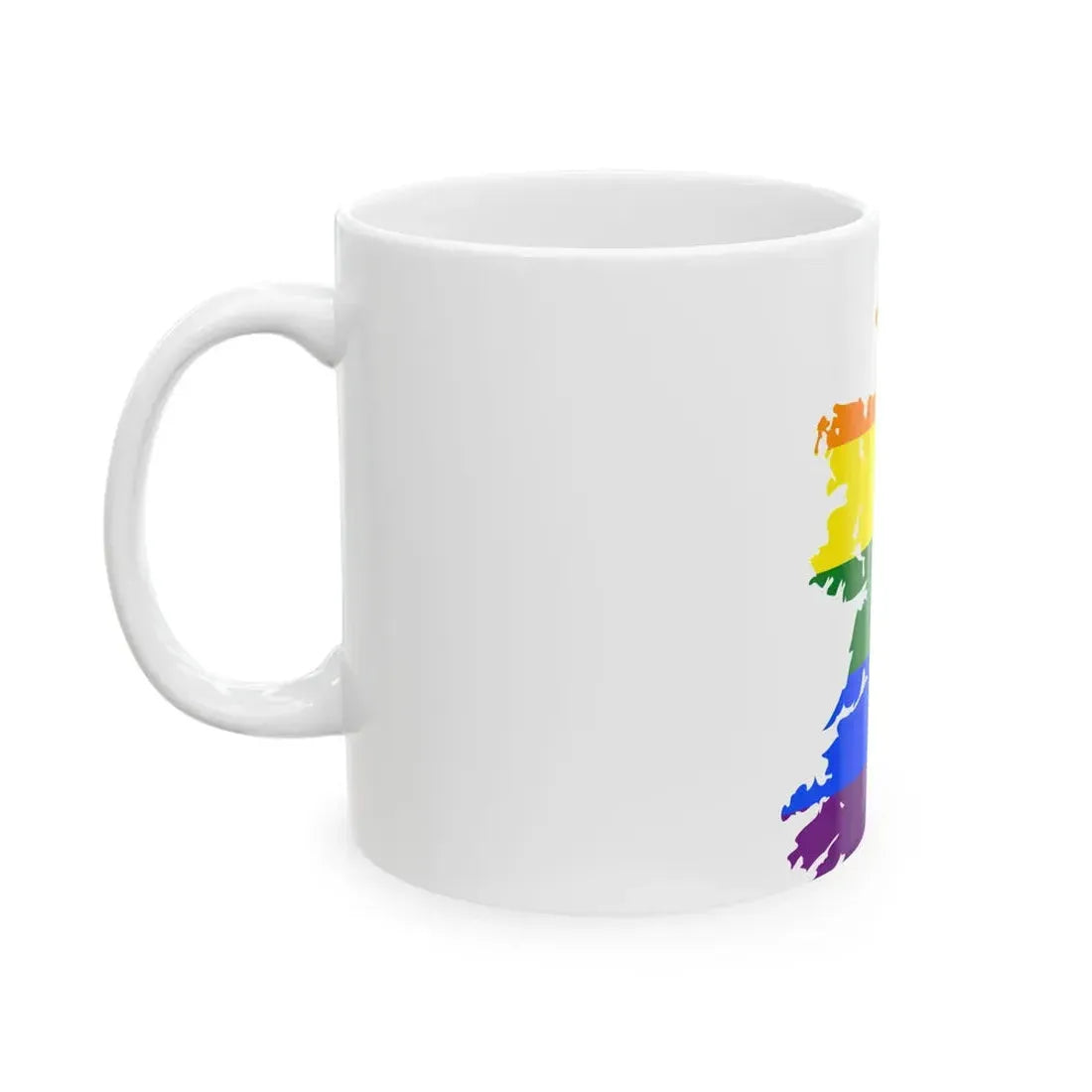 LGBT flag map of Ireland (Ireland) White Coffee Mug - Go Mug Yourself