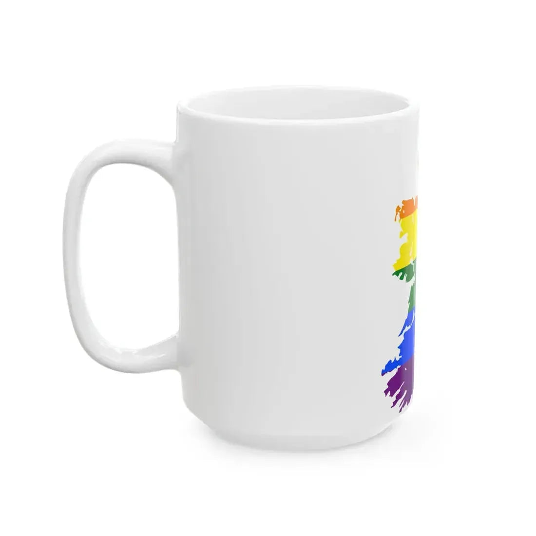 LGBT flag map of Ireland (Ireland) White Coffee Mug - Go Mug Yourself