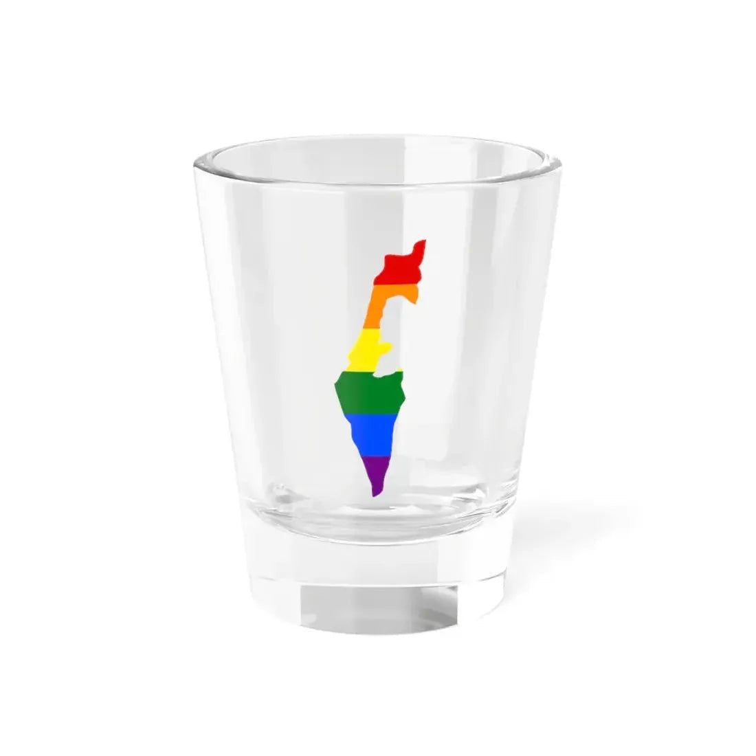 LGBT flag map of Israel (Israel) Shot Glass 1.5oz 1.5oz - Go Mug Yourself