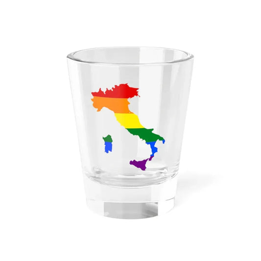 LGBT flag map of Italy (Italy) Shot Glass 1.5oz 1.5oz - Go Mug Yourself