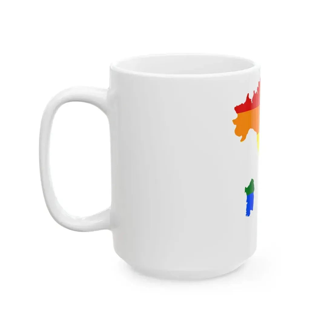 LGBT flag map of Italy (Italy) White Coffee Mug - Go Mug Yourself