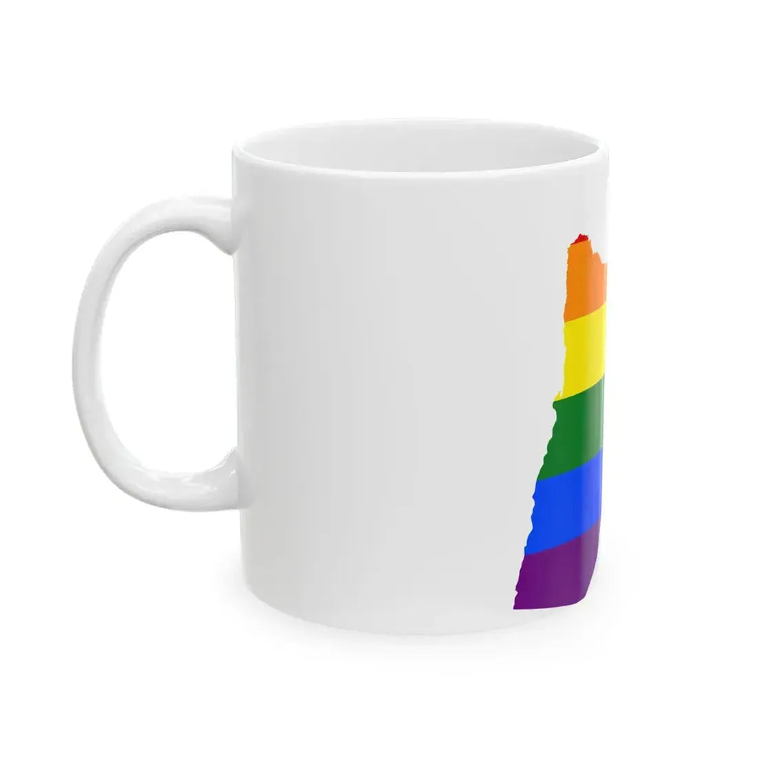 LGBT flag map of Jordan (Jordan) White Coffee Mug - Go Mug Yourself