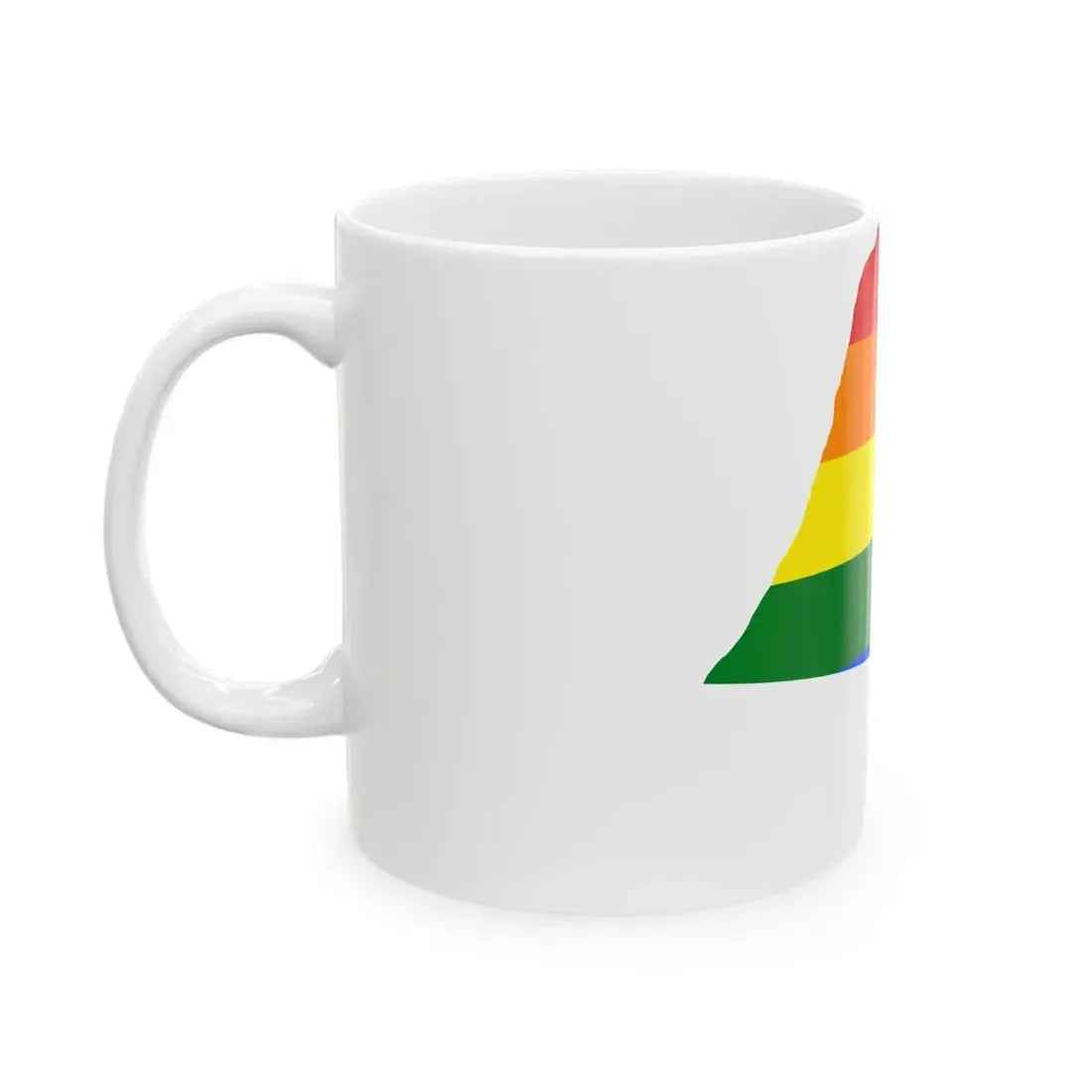 LGBT flag map of Kuwait (Kuwait) White Coffee Mug - Go Mug Yourself