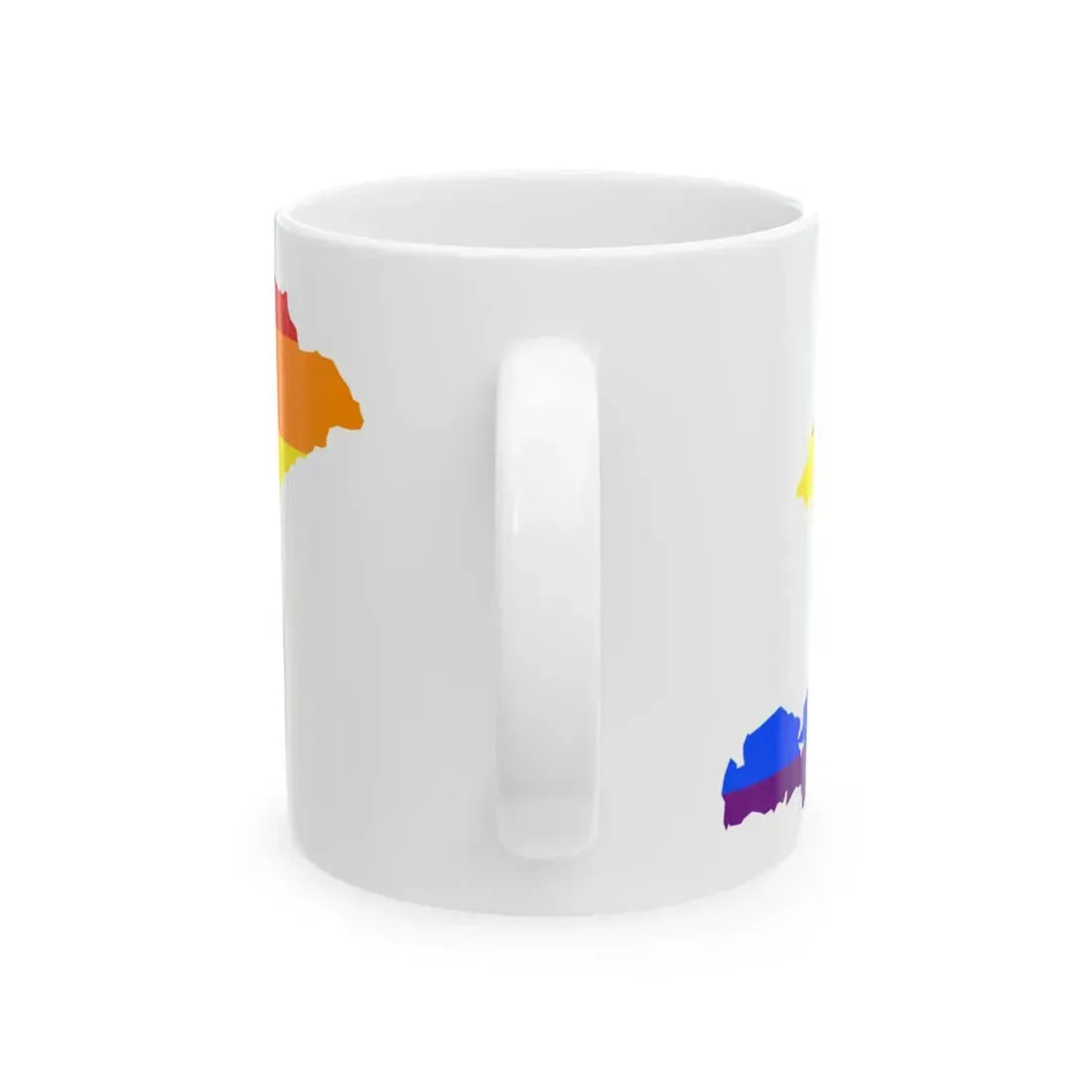 LGBT flag map of Kyrgyzstan (Kyrgyzstan) White Coffee Mug - Go Mug Yourself
