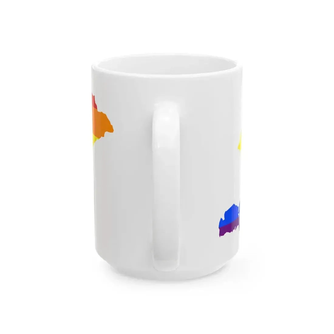 LGBT flag map of Kyrgyzstan (Kyrgyzstan) White Coffee Mug - Go Mug Yourself