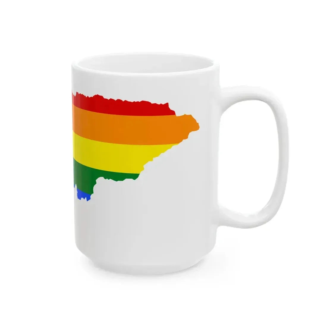LGBT flag map of Kyrgyzstan (Kyrgyzstan) White Coffee Mug - Go Mug Yourself