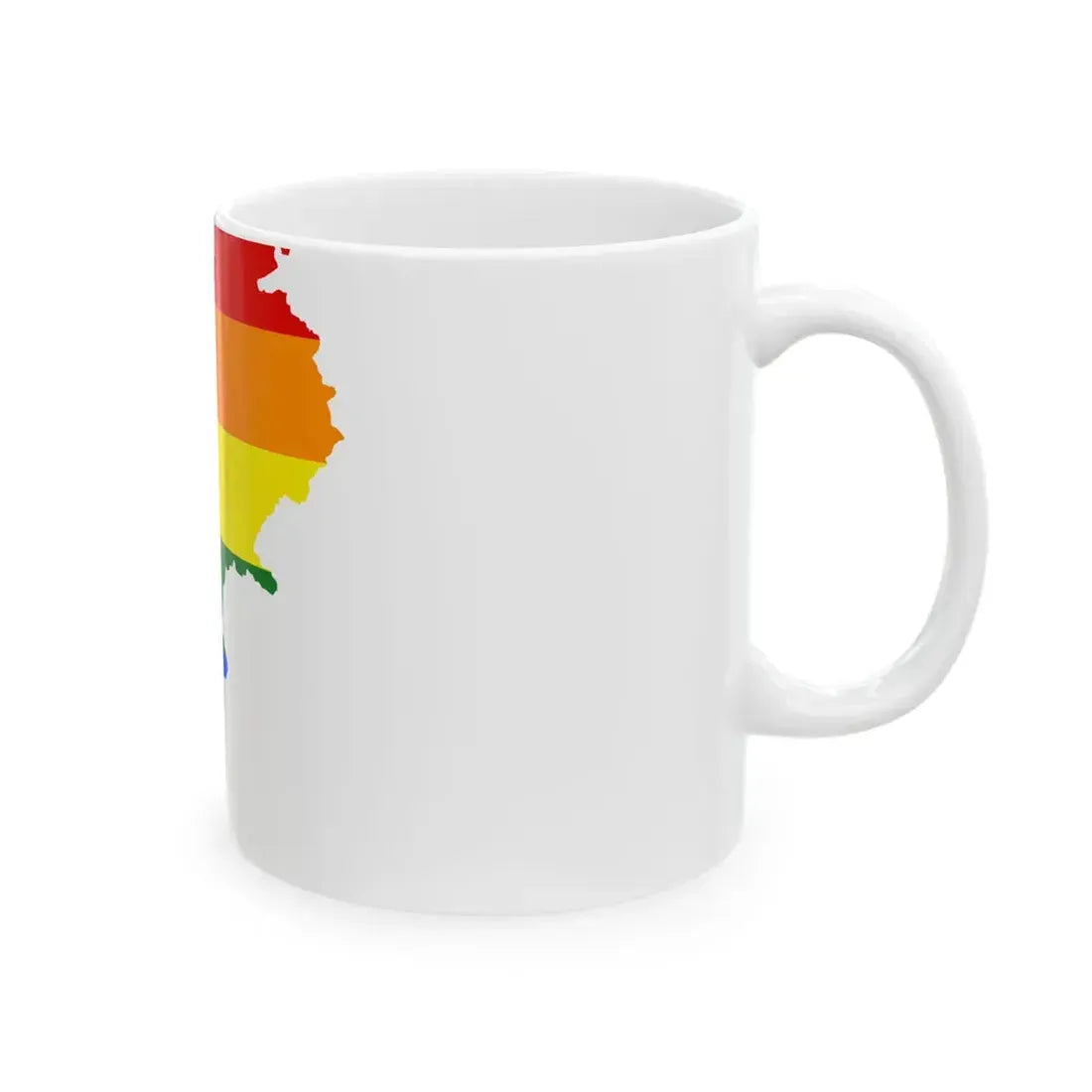 LGBT flag map of Lebanon (Lebanon) White Coffee Mug - Go Mug Yourself