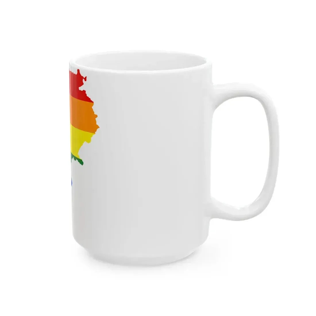 LGBT flag map of Lebanon (Lebanon) White Coffee Mug - Go Mug Yourself