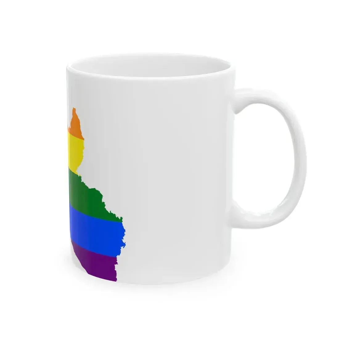 LGBT flag map of Liberia (Liberia) White Coffee Mug - Go Mug Yourself