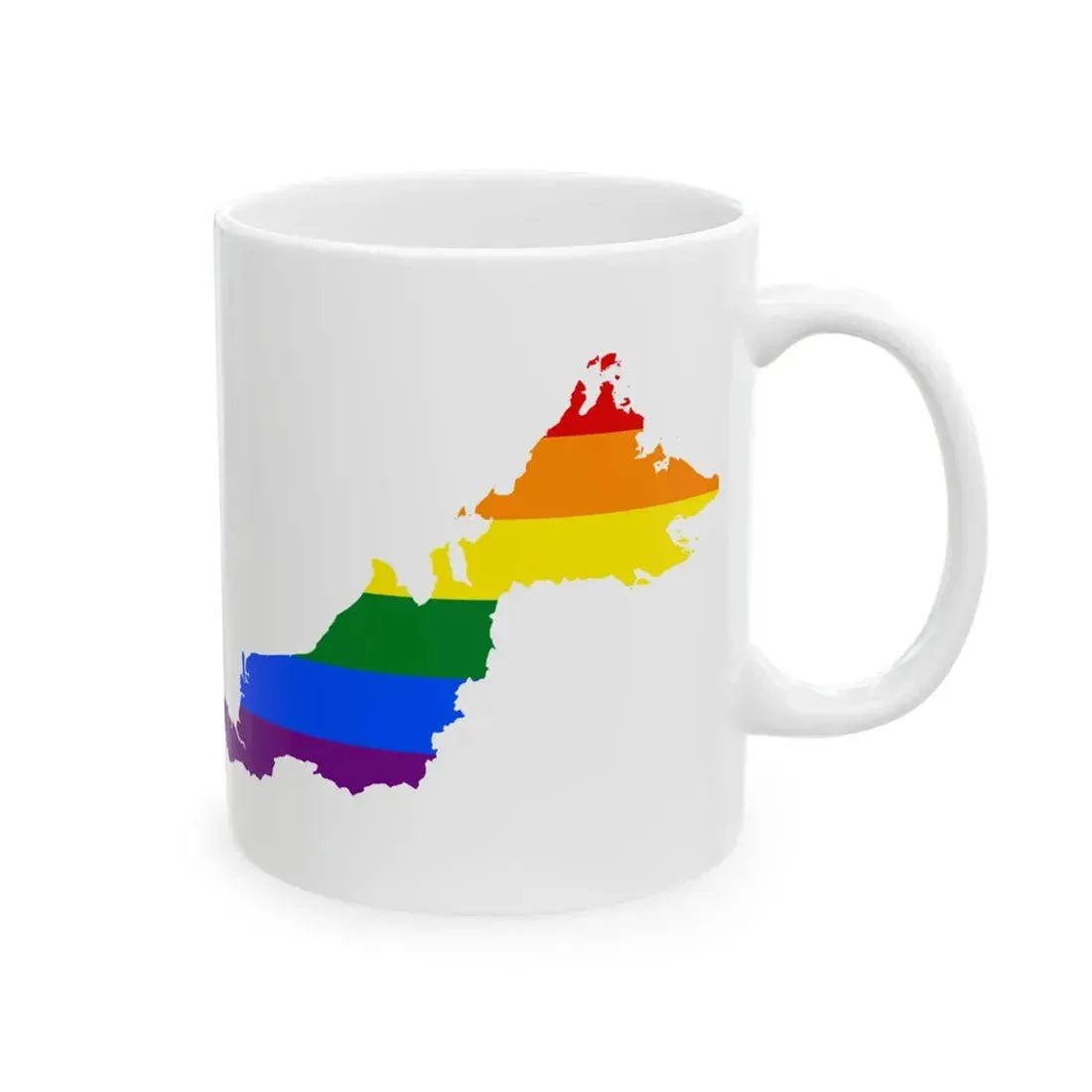 LGBT flag map of Malaysia (Malaysia) White Coffee Mug - Go Mug Yourself