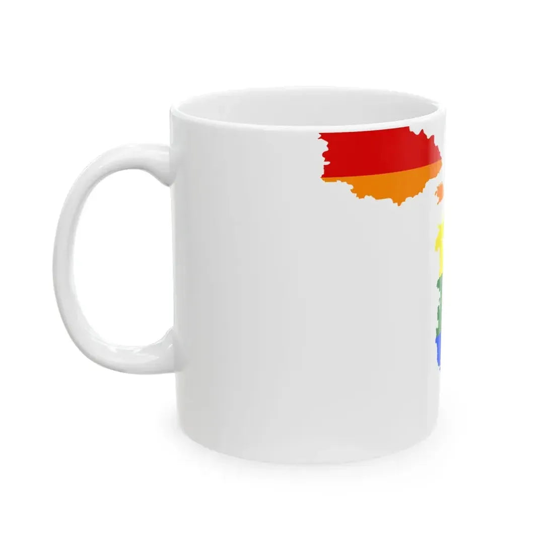 LGBT flag map of Malta (Malta) White Coffee Mug - Go Mug Yourself