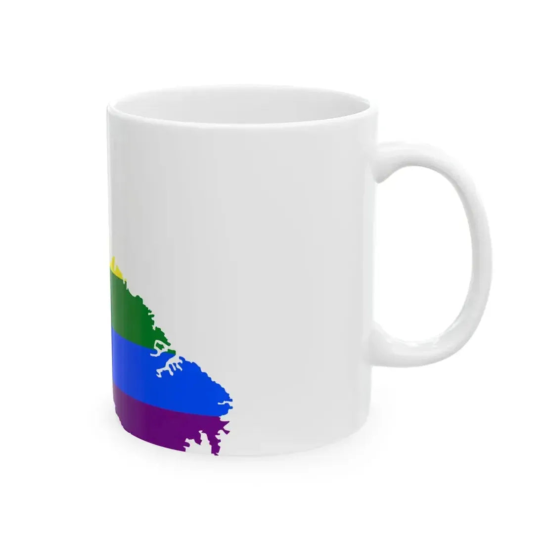 LGBT flag map of Malta (Malta) White Coffee Mug - Go Mug Yourself