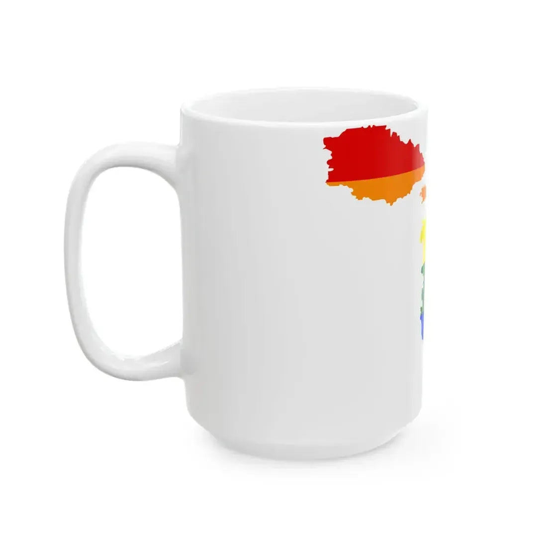 LGBT flag map of Malta (Malta) White Coffee Mug - Go Mug Yourself