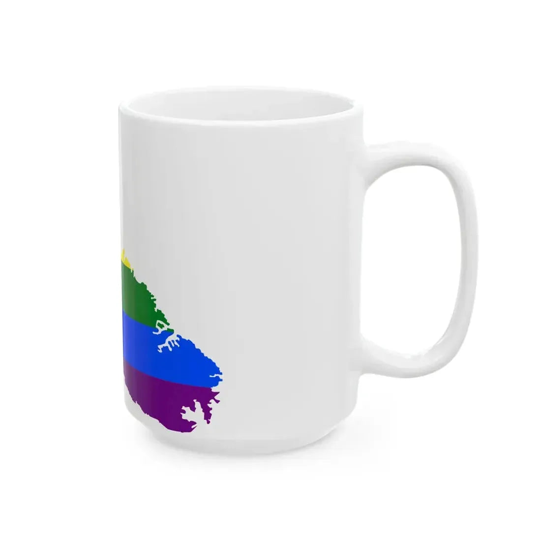LGBT flag map of Malta (Malta) White Coffee Mug - Go Mug Yourself